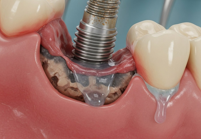 implant bị đào thải không tích hợp xương - tác hại của cấy ghép implant