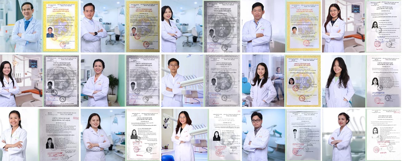 đôị ngũ bác sĩ nha khoa ocare có chứng chỉ hành nghề